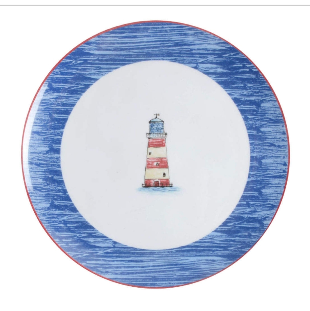 Mikasa Discontinued " Bar Harbour" Lighthouse  Dinner Plate